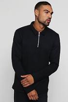 Boohoo Sweater With Collar And Zip