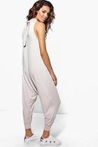 Boohoo Zoe Harem Tie Back Jumpsuit