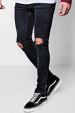 Boohoo Charcoal Wash Skinny Fit Jeans