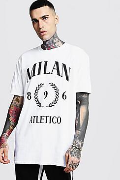 Boohoo Oversized Milan Print T-shirt