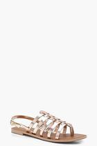 Boohoo Layla Strappy Gladiator Leather Sandals