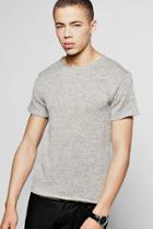 Boohoo Raw Edge Short Sleeve Knitted T-shirt Sand
