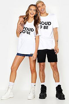 Boohoo Pride T-shirt With Gradient Proud To Be Print