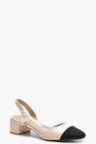Boohoo Sling Back Low Block Heel Ballets