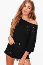 Boohoo Clare Chain Detail Choker T-shirt Black