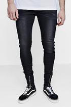 Boohoo Super Skinny Jeans With Zipped Cuff