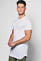 Boohoo Longline Muscle Fit T Shirt With Logo