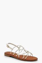 Boohoo Wide Fit Knot Gladiator Sandals