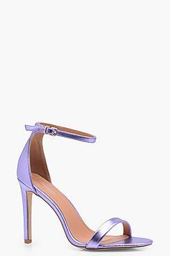 Boohoo Mara Metallic 2 Part Heels