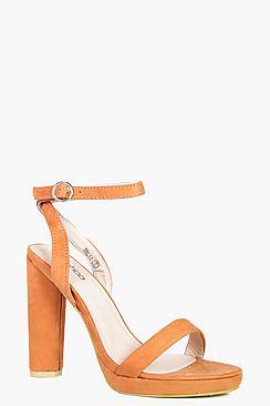 Boohoo Clara Platform Two Part Heels