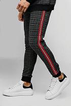 Boohoo Skinny Fit Check Tapered Jogger