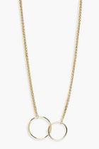 Boohoo Double Linked Circle Necklace