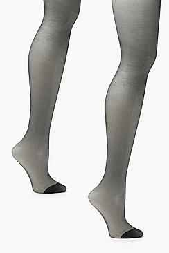 Boohoo Plus 2 Pack 20 Denier Sheer Lycra Tights