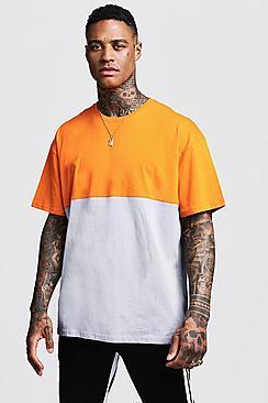 Boohoo Oversized Colour Block Jersey Tee