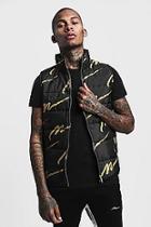 Boohoo All Over Man Zip Through Padded Gilet