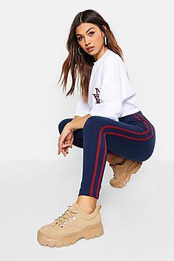 Boohoo Super Soft Side Stripe Leggings