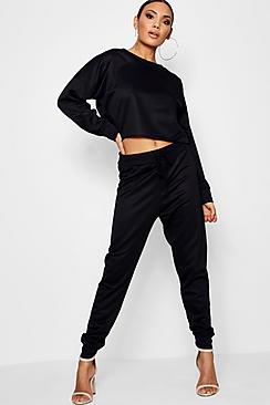 Boohoo Kimmie Tonal Loop Back Jogger