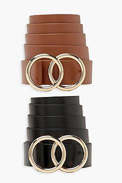 Boohoo Plus Double O-ring 2 Pack Belts