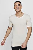 Boohoo Man Signature Muscle Fit T-shirt With Curve Hem