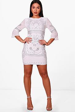 Boohoo Boutique Fay Embellished Bodycon Dress