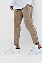 Boohoo Cord Jogger Style Trouser With Side Panel