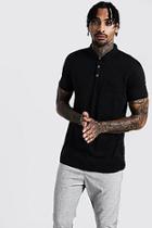 Boohoo Rib Collar Short Sleeve Polo