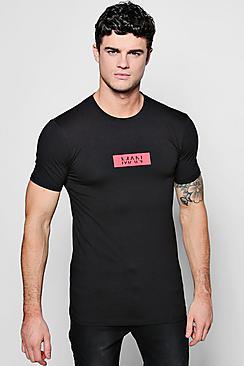 Boohoo Muscle Fit Man Red Box T-shirt
