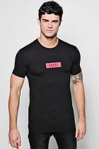 Boohoo Muscle Fit Man Red Box T-shirt