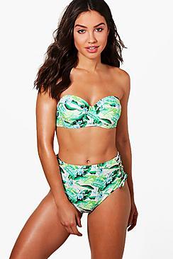 Boohoo Venice Tropical Floral Underwired H/w Bikini
