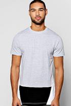 Boohoo Curved Front Colour Block T Shirt