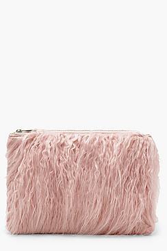 Boohoo Mongolian Faux Fur Bag