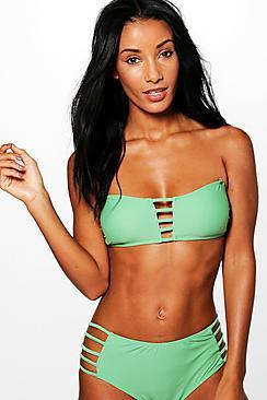 Boohoo Maui Mix And Match Strap Bandeau Bikini Top