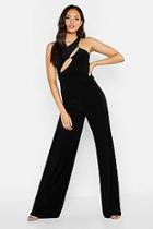 Boohoo Tall One Shoulder Cut Out Jumpsuit