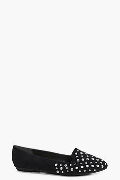 Boohoo Faye Studded Slipper Ballets