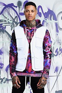 Boohoo Quavo Cotton Military Vest