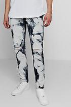 Boohoo Skinny Fit Jeans With Heavy Bleaching