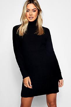 Boohoo Petite Roll Neck Jumper Dress