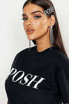 Boohoo Posh Diamante Hair Slide