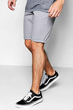 Boohoo Slate Plain Skinny Fit Chino Short