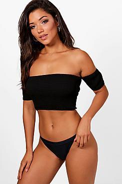 Boohoo Alana Bardot Beach Top