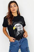 Boohoo California Slogan Rock T-shirt