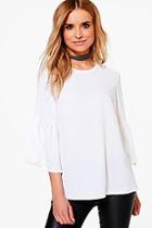 Boohoo Lily Flared Sleeve Shell Top
