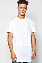 Boohoo Longline T Shirt White