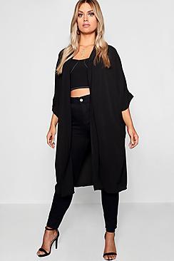 Boohoo Plus Woven Longline Kimono