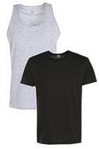 Boohoo 2 Pack Basic T-shirt And Basic Vest
