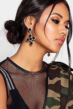 Boohoo Molly Rose Detail Ornate Cross Earrings