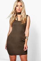Boohoo Jordyn Strappy Ribbed Mini Dress