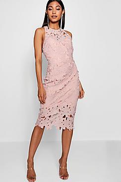 Boohoo Lace Sweetheart Bodycon Dress
