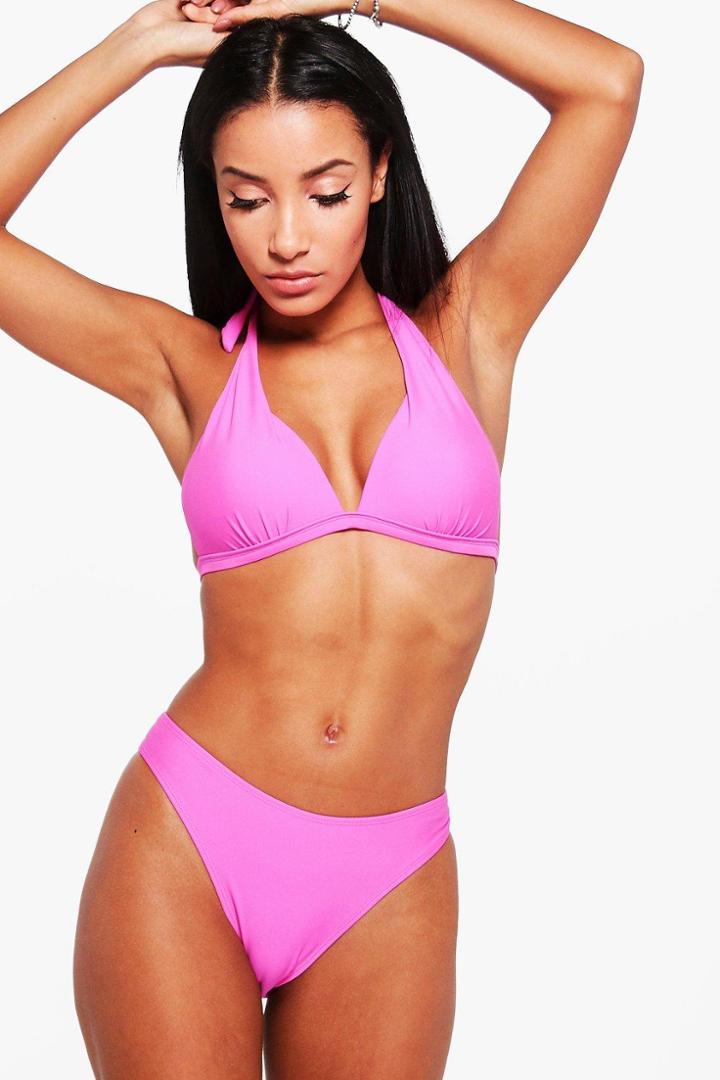 Boohoo Orlando Mix And Match Enhance Triangle Top Purple