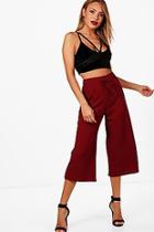 Boohoo Eva Tie Waist Crepe Culottes